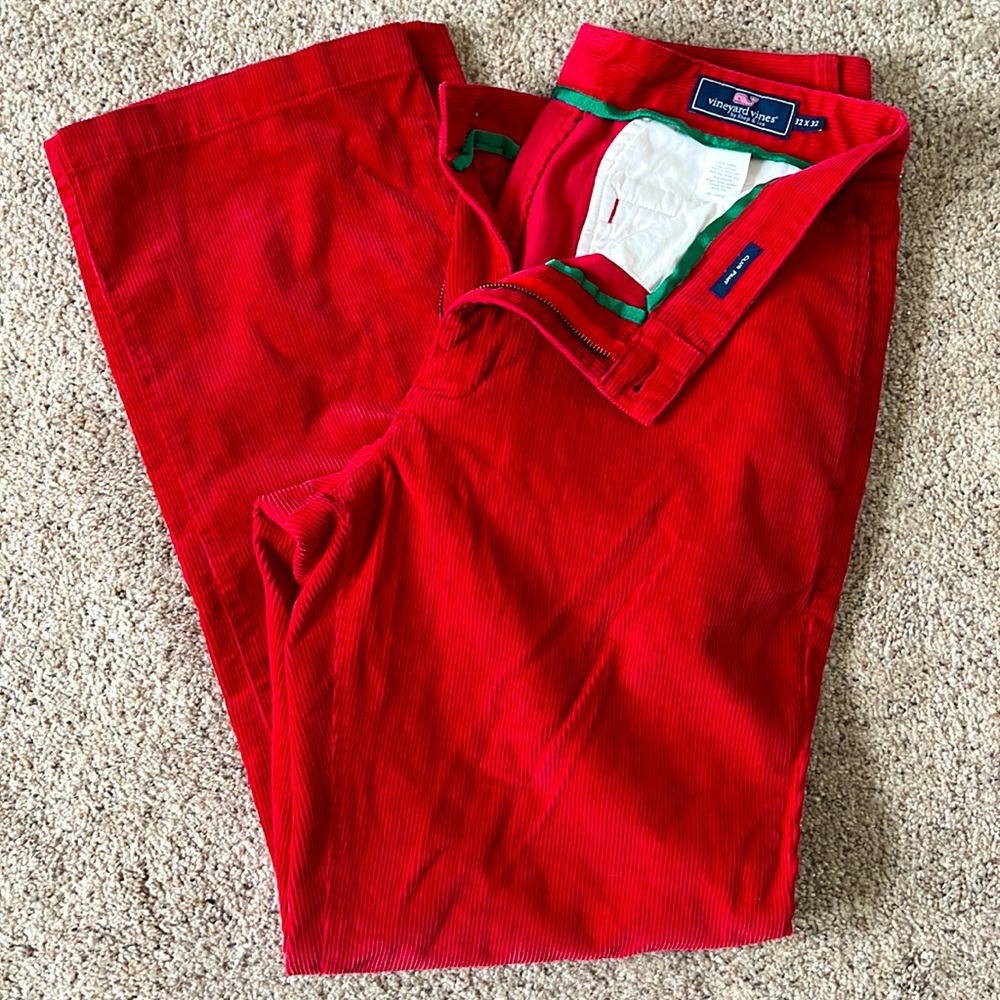 Vineyard Vines- Men’s Red Corduroy Pants